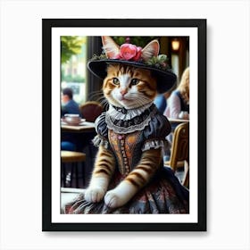 Cat In A Hat 3 Art Print