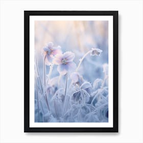 Frosty Botanical Viola 4 Art Print