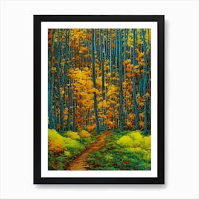 Path In The Woods By Person Art Print