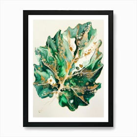 Emerald Leaf Art Print