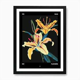 No Rain No Flowers Poster Lily 3 Art Print