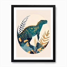 Lesothosaurus Terrazzo Style Dinosaur Art Print