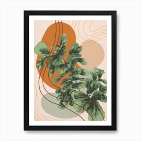 Abstract Shapes Fiddle Leaf Fig Art Print