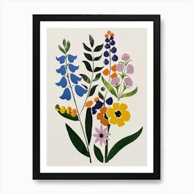 Painted Florals Veronica 1 Art Print