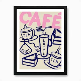 Cafe Illustration Art Print