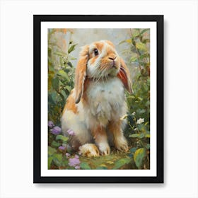 French Lop Rabbit Painting 1 Art Print