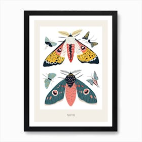 Colourful Insect Illustration Moth 56 Poster Art Print