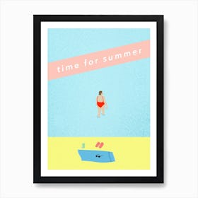 TIME FOR SUMMER -  minimal illustration Art Print