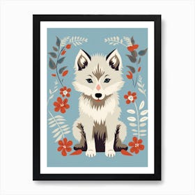 Baby Animal Illustration  Wolf 5 Art Print