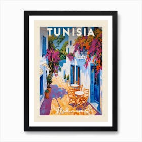 Hammamet Tunisia 3 Fauvist Painting  Travel Poster Art Print