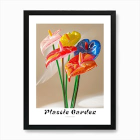 Dreamy Inflatable Flowers Poster Flamingo Flower 3 Art Print