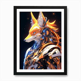 Robot Fox Art Print