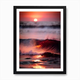 Sunset At The Beach 323 Art Print