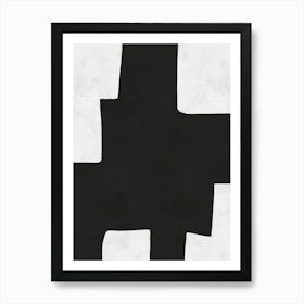 Modern art in black 3 Art Print