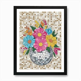 Disco Ball Mosaic 1 Art Print