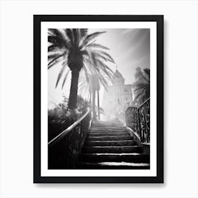 Sanremo, Italy, Black And White Photography 3 Art Print