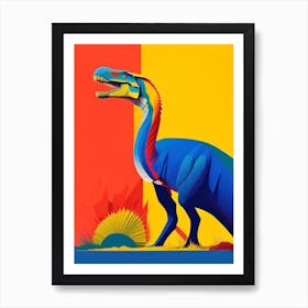 Suchomimus Primary Colours Dinosaur Art Print