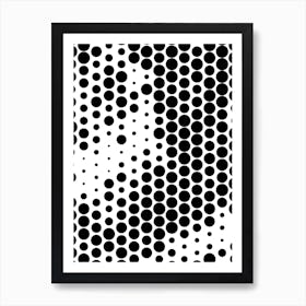 Black And White Polka Dots Art Print