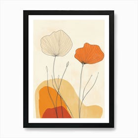 Orange Poppies Art Print