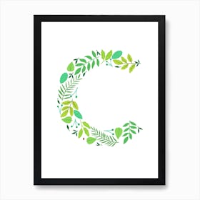 Leafy Letter C Art Print