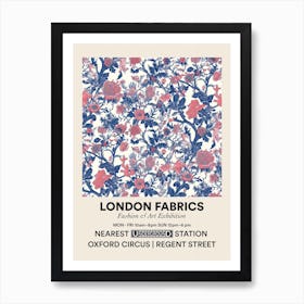 Poster Lavender Loom London Fabrics Floral Pattern 3 Art Print