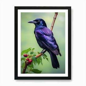 Fruitcrow Haven: Jungle Bird Wall Decor Art Print