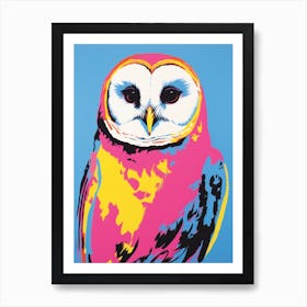Andy Warhol Style Bird Barn Owl 2 Art Print
