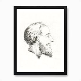 Portrait Of A Man With Beard, Jean Bernard Art Print