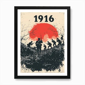 Aihrgdesign A Vintage Poster Depicting A Dramatic World War I 2a59a4c6 8b56 461f A42c 7d36e39b97aa 0 Art Print