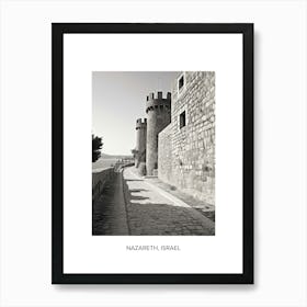 Poster Of Rhodes, Greece, Photography In Black And White 2 Art Print