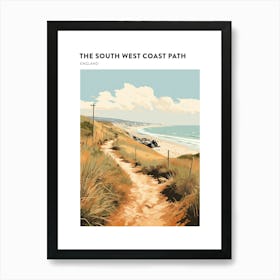 The South West Coast Path England 3 Hiking Trail Landscape Poster Art Print