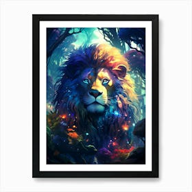 Lion In The Forest 1 Art Print