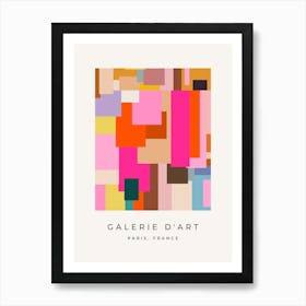 Mid Century Geometric Color Block | 01 Art Print