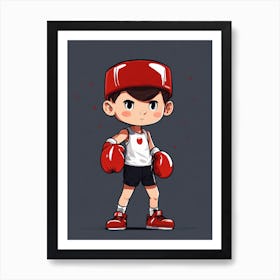 Boxer Boy Art Print