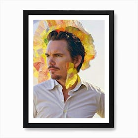 Ethan Hawke Retro Collage Movies Art Print