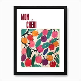 Mon Cheri Poster Cherry Painting Matisse Style 10 Art Print