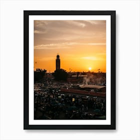 Marrakech Sunset | City photography in Morocco Art Print