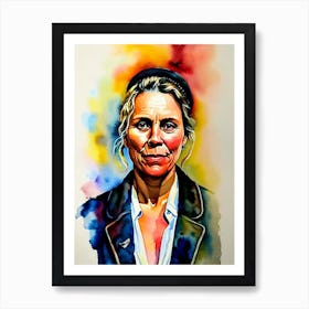 Frances Mcdormand In Three Billboards Outside Ebbing, Missouri Watercolor 4 Art Print