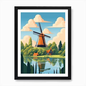 Netherlands 1 Travel Illustration Art Print