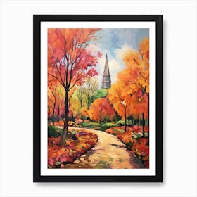Autumn Gardens Painting Bok Tower Gardens Usa Art Print