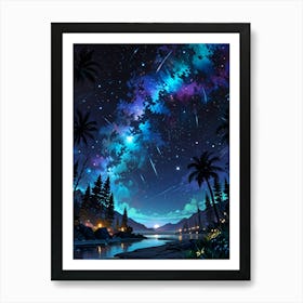 Night Sky With Stars 12 Art Print