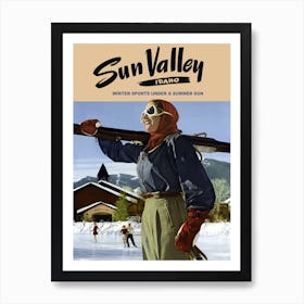 Sun Valley, Winter Sports Under Summer Sun Art Print