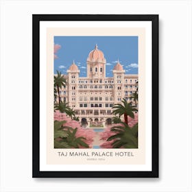 The Taj Mahal Palace Hotel Mumbai India Travel Poster Art Print