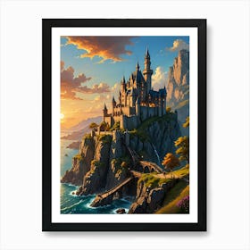 Castle On The Cliff 1 Art Print