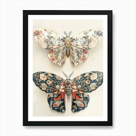 Butterfly Elegance William Morris Style 8 Art Print