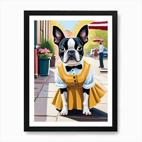 Boston Terrier-Reimagined 141 Art Print