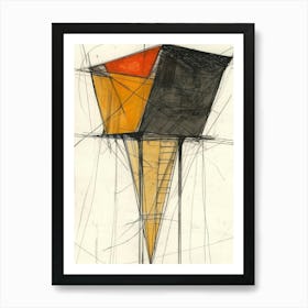 'Concrete Pyramid' Art Print