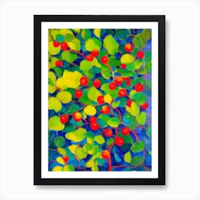 Salal Berry Fruit Vibrant Matisse Inspired Painting Fruit Art Print