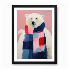 Playful Illustration Of Polar Bear For Kids Room 6 Art Print