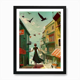 Seaside Town (VI) Art Print